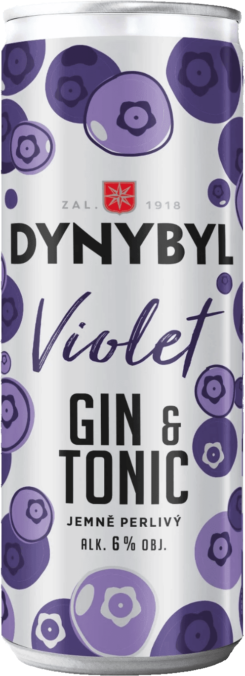 Míchaný nápoj Dynybyl Violet Gin a Tonic