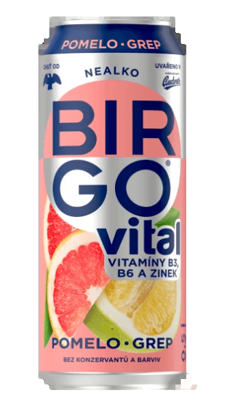 Nealkoholické pivo ochucené Vital Birgo