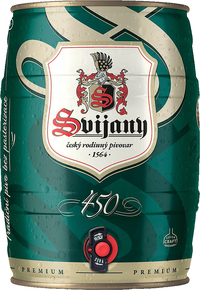 Pivo prémiový ležák 450 Svijany - soudek