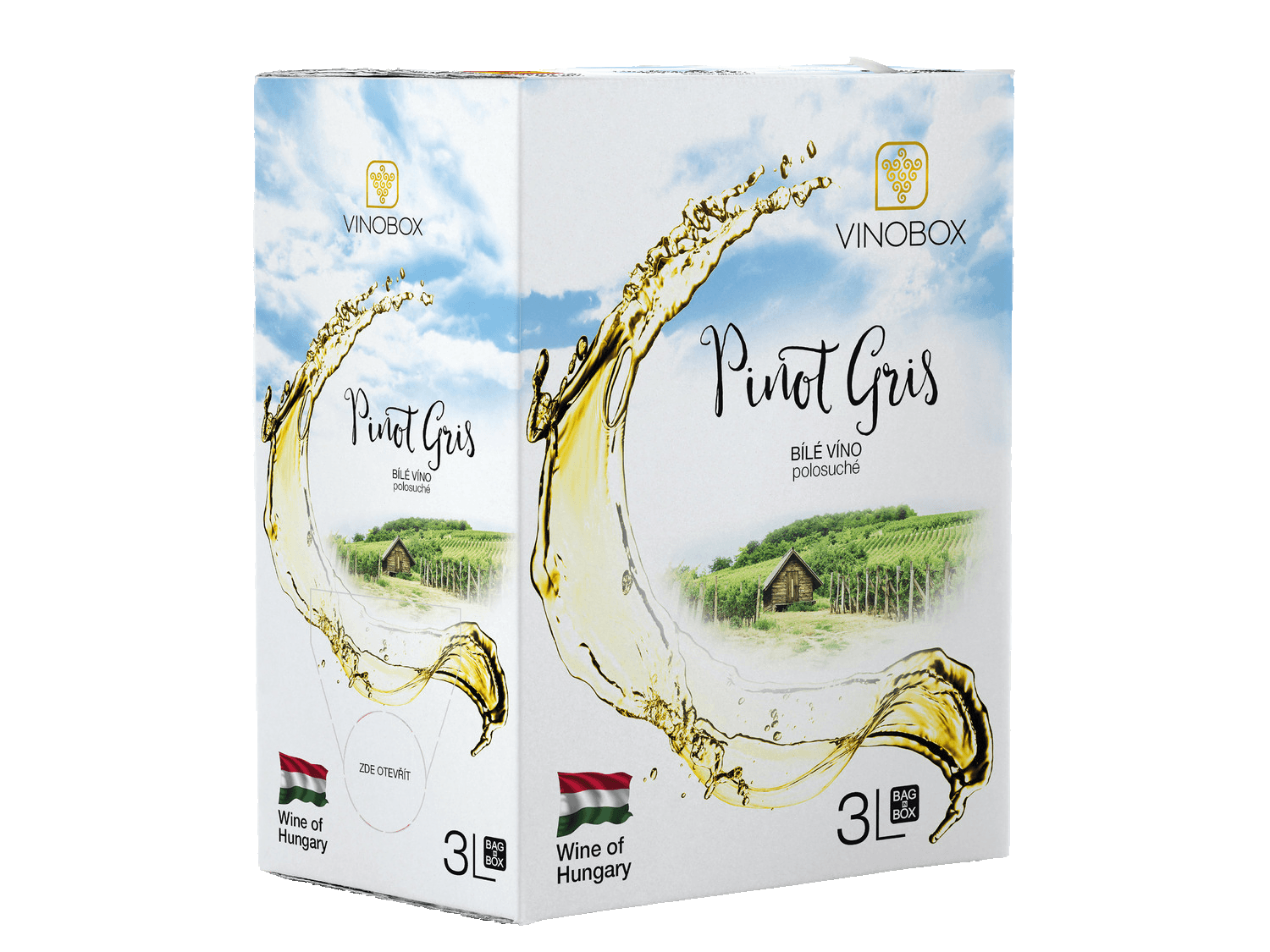 Víno Pinot Gris Vinobox - bag in box