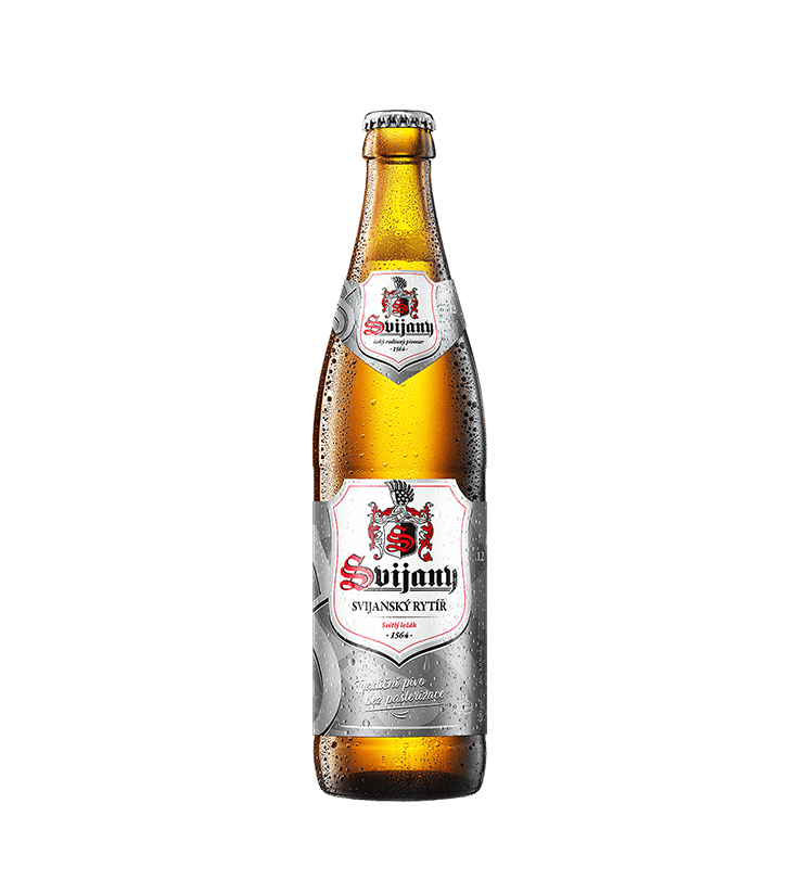 Pivo světlý ležák 12° Svijanský rytíř Svijany