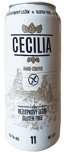 Pivo světlý ležák bez lepku Cecilia